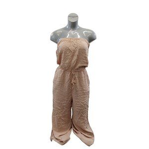 VENUS Tube Cropped Romper Women's Size Medium Rayon Elastic Waist NEW